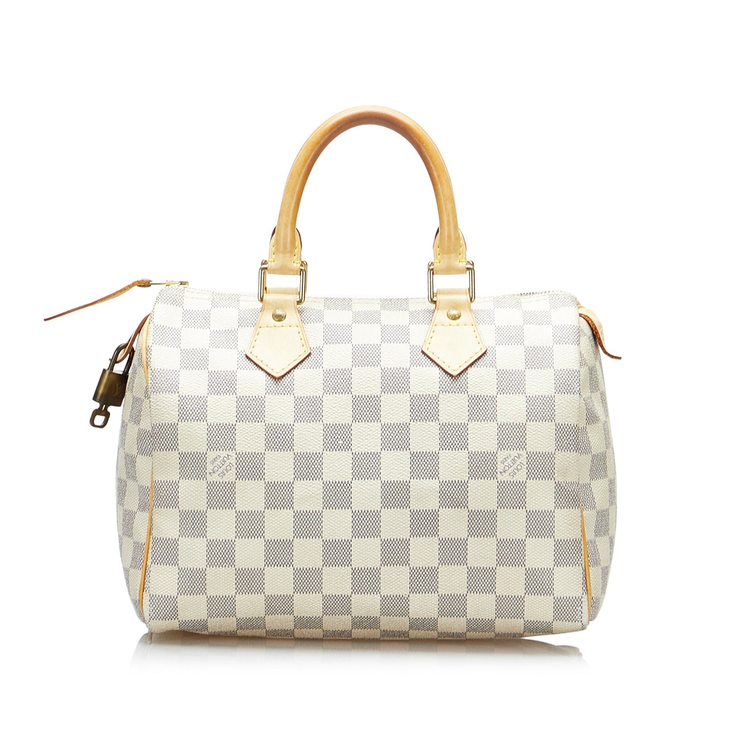 LOUIS VUITTON Damier Azur Speedy 25 White