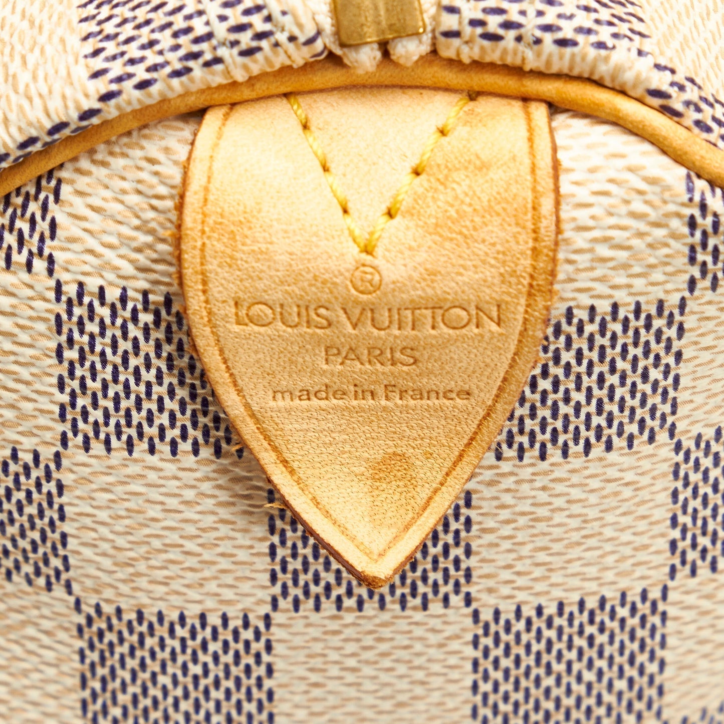 LOUIS VUITTON Damier Azur Speedy 25 White