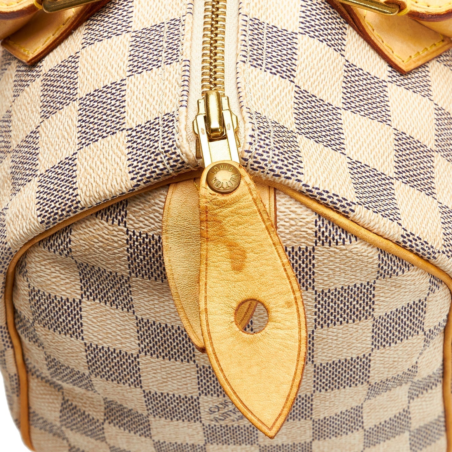 LOUIS VUITTON Damier Azur Speedy 25 White