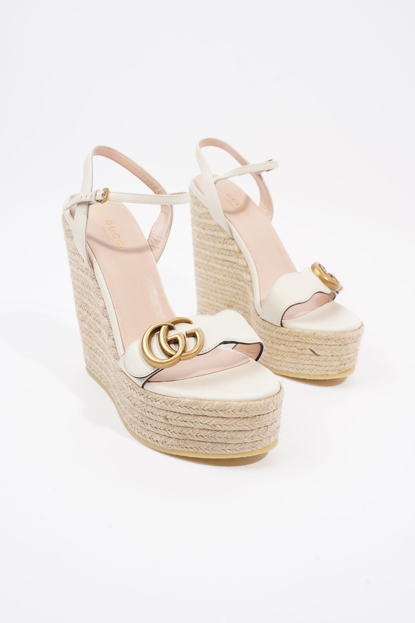 Gucci GG Marmont White Leather EU 37.5 UK 4.5