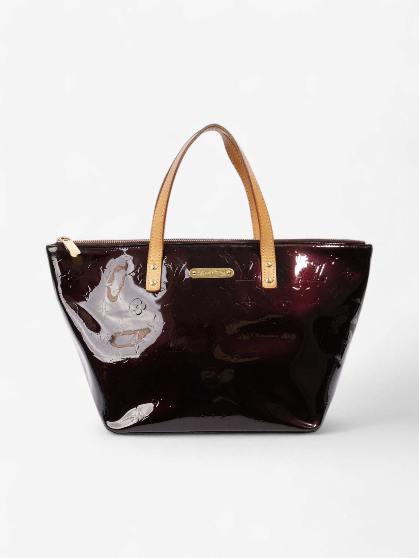 Louis Vuitton Bellevue Monogram Vernis / Amarante Vernis Leather PM