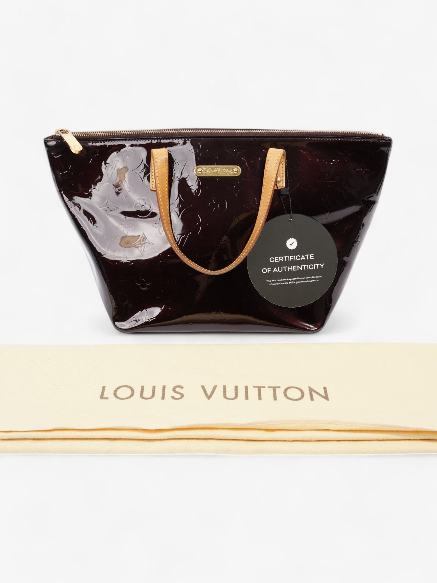 Louis Vuitton Bellevue Monogram Vernis / Amarante Vernis Leather PM