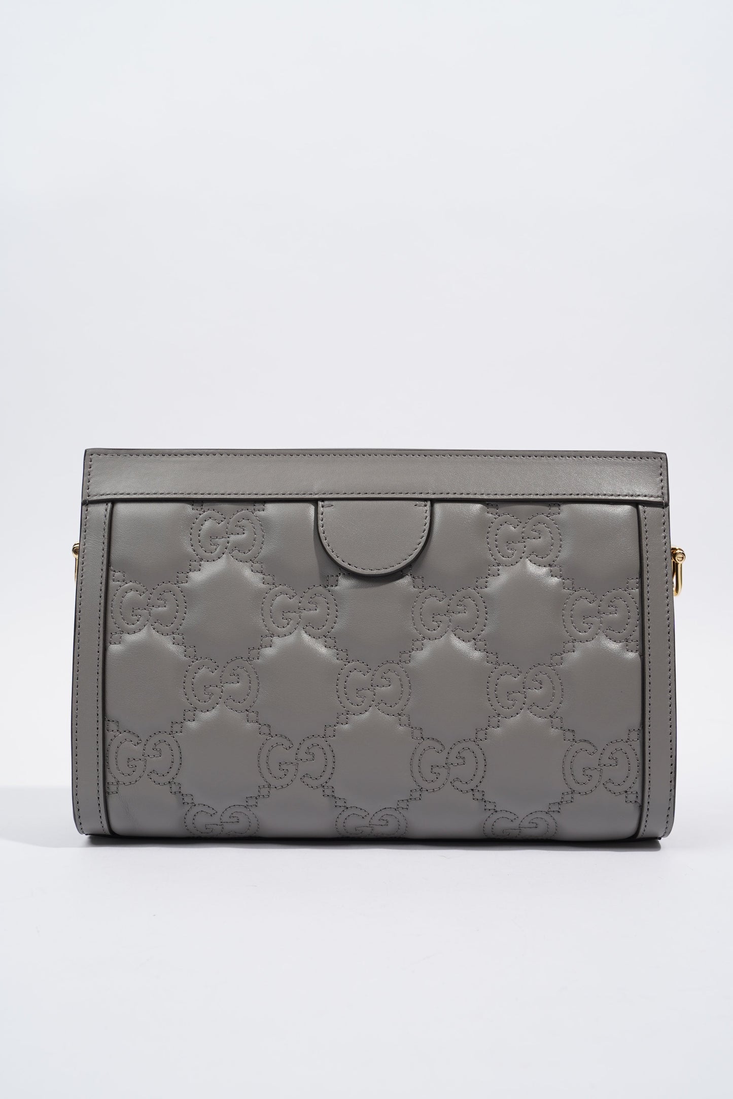 Gucci GG Matelasse Grey Matelasse Leather Small