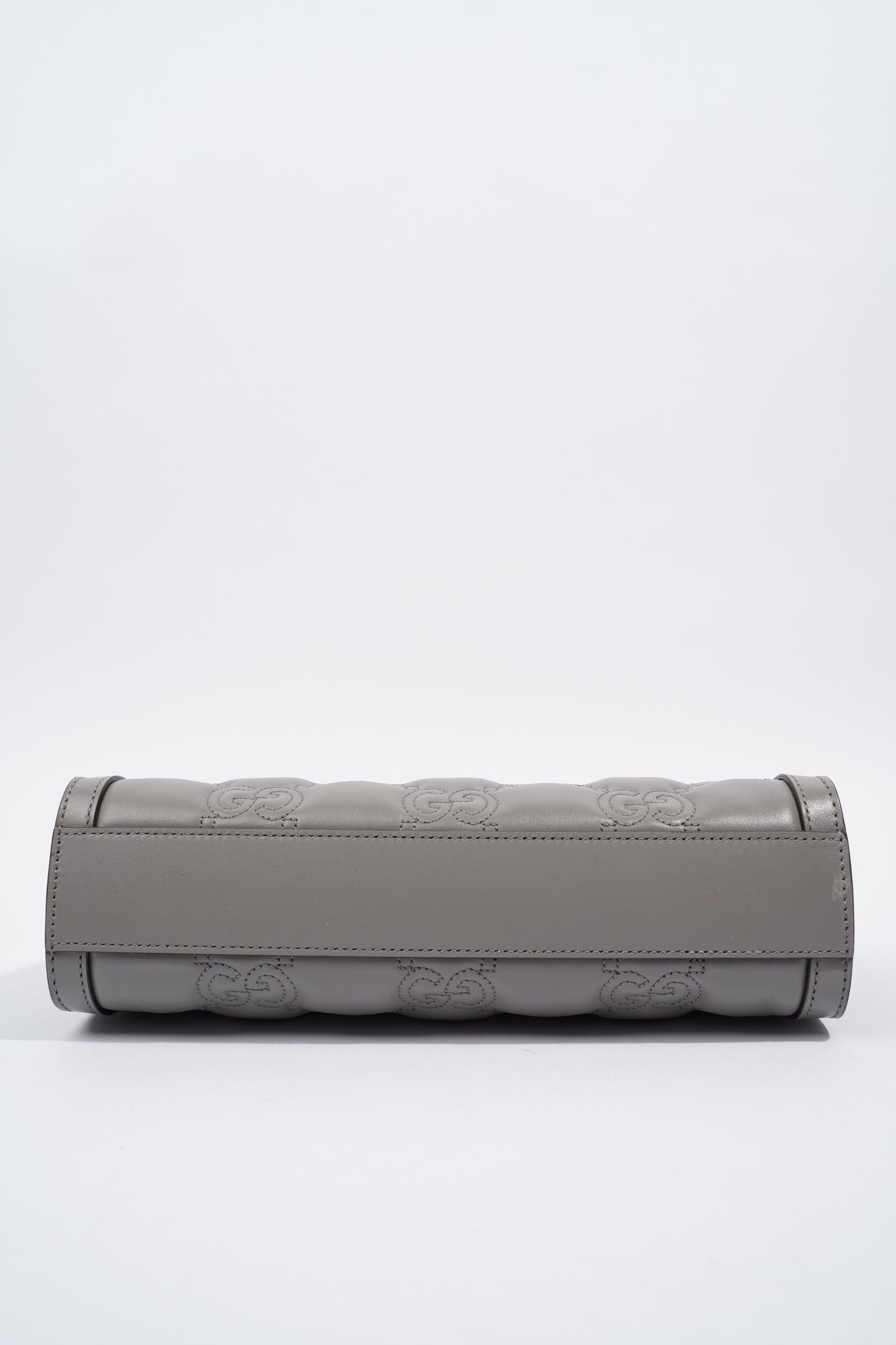 Gucci GG Matelasse Grey Matelasse Leather Small