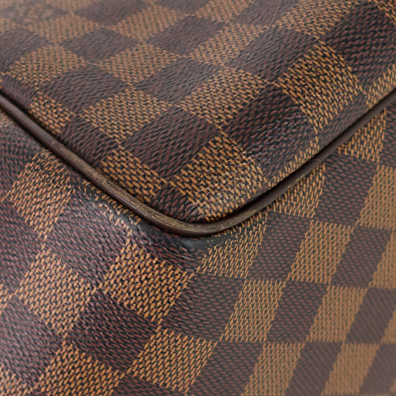 LOUIS VUITTON Belem MM Damier Ebene Canvas Bag