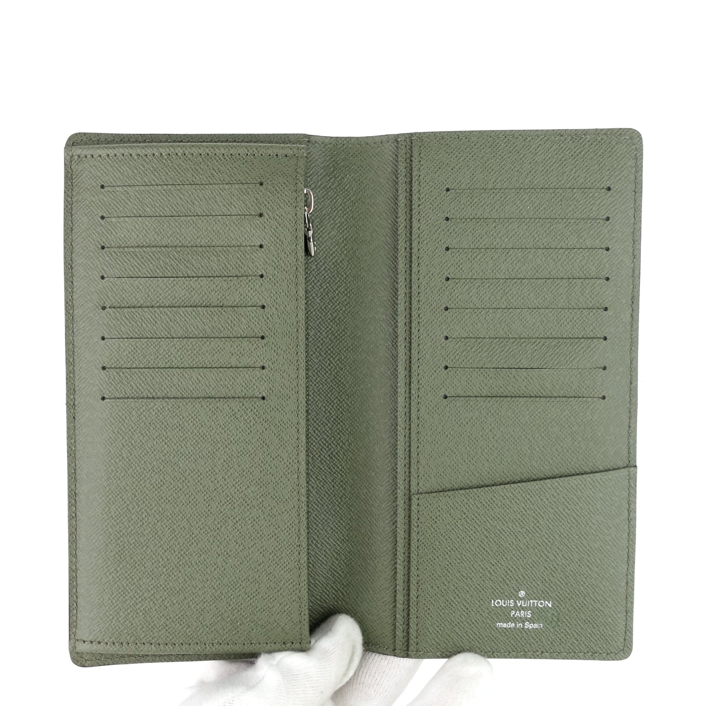 LOUIS VUITTON Brazza Green Epi Leather Wallet