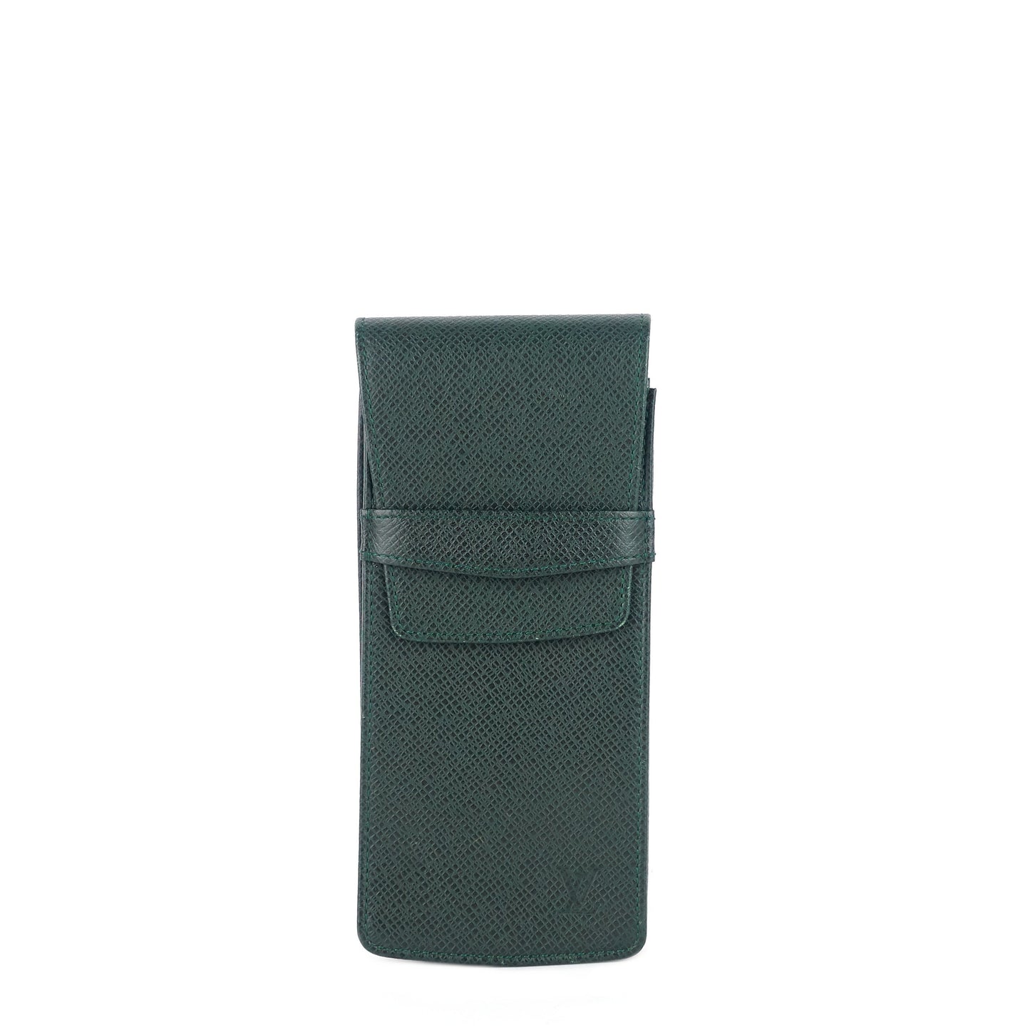 LOUIS VUITTON Green Taiga Leather Pen Holder