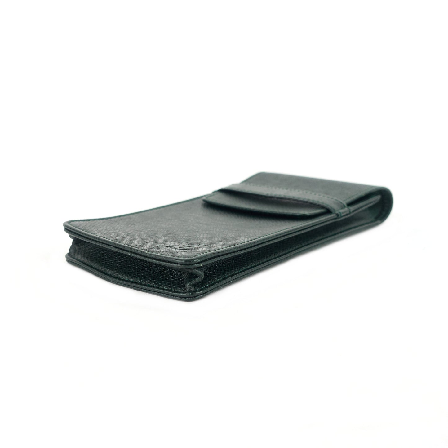 LOUIS VUITTON Green Taiga Leather Pen Holder