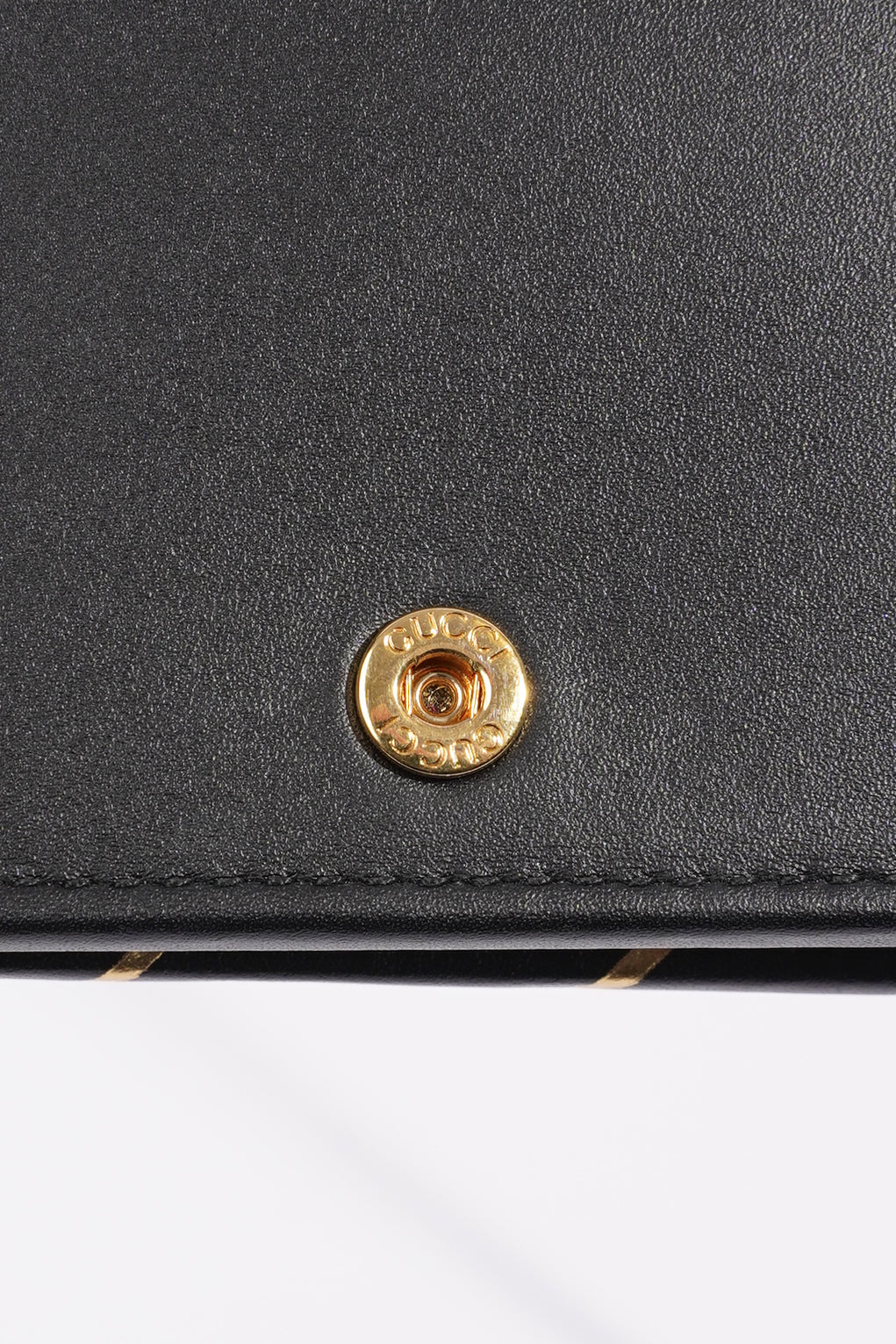 Gucci Wallet On Chain Black / Gold Leather