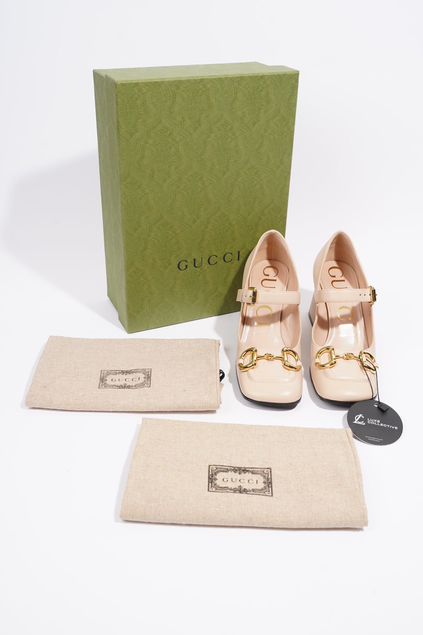 Gucci Horsebit Pump Nude Leather EU 36 UK 3