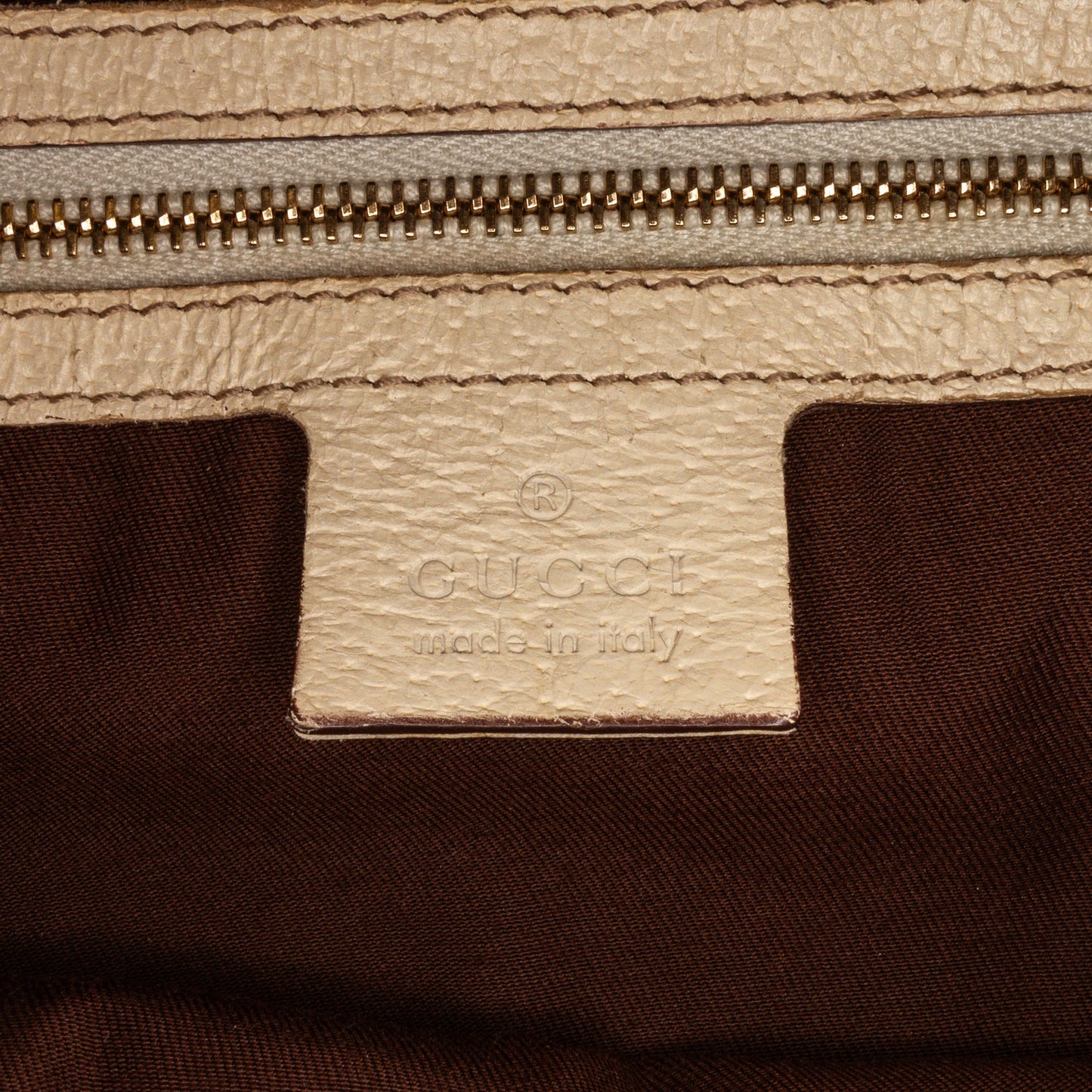Brown Gucci GG Canvas Bamboo Tote Bag