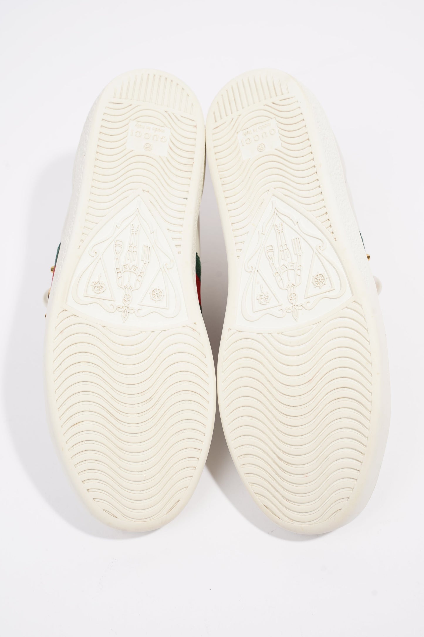 Gucci Ace Pearl And Spike White / Red / Green Leather EU 36 UK 3