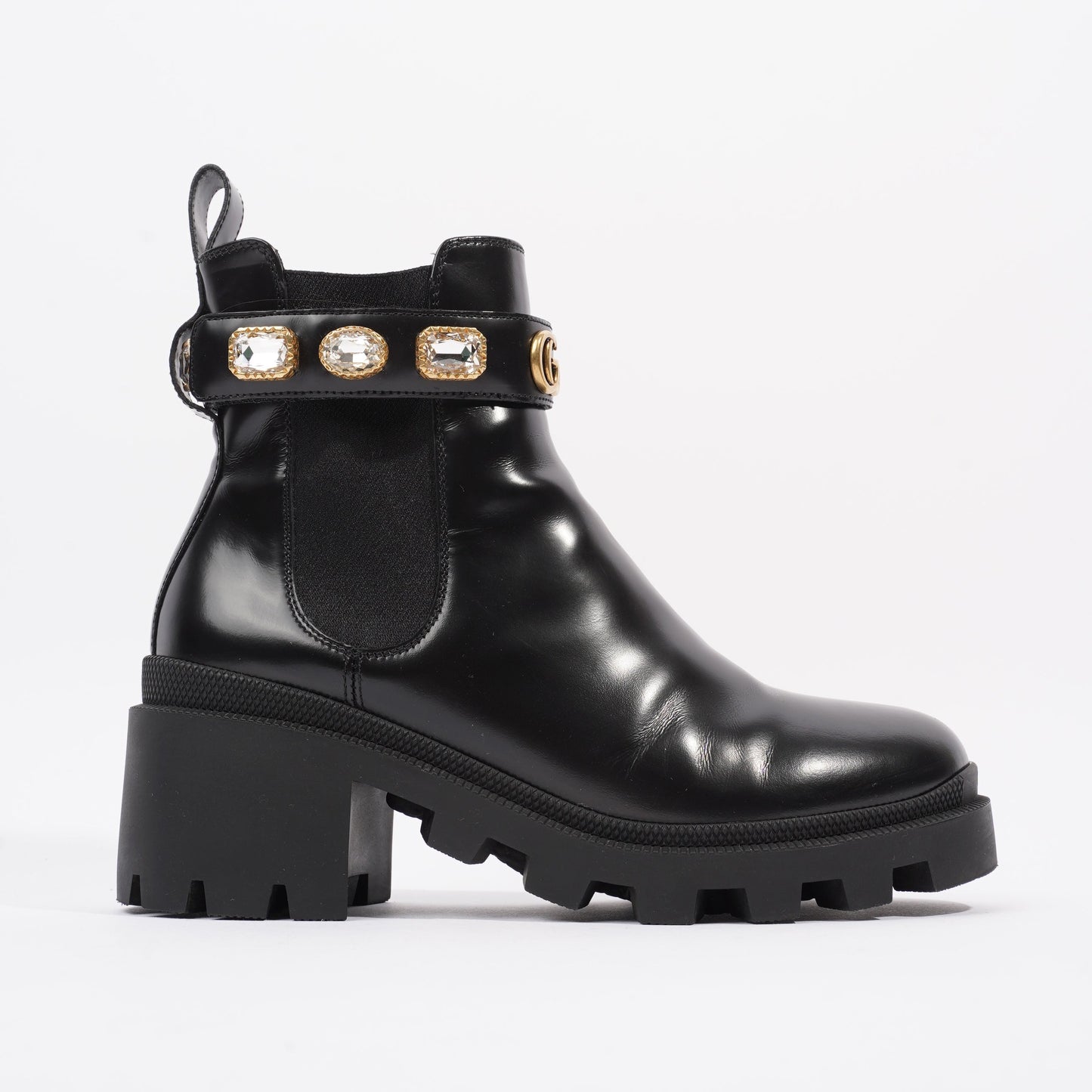 Gucci Ankle Boot Black Leather EU 37.5 UK 4.5