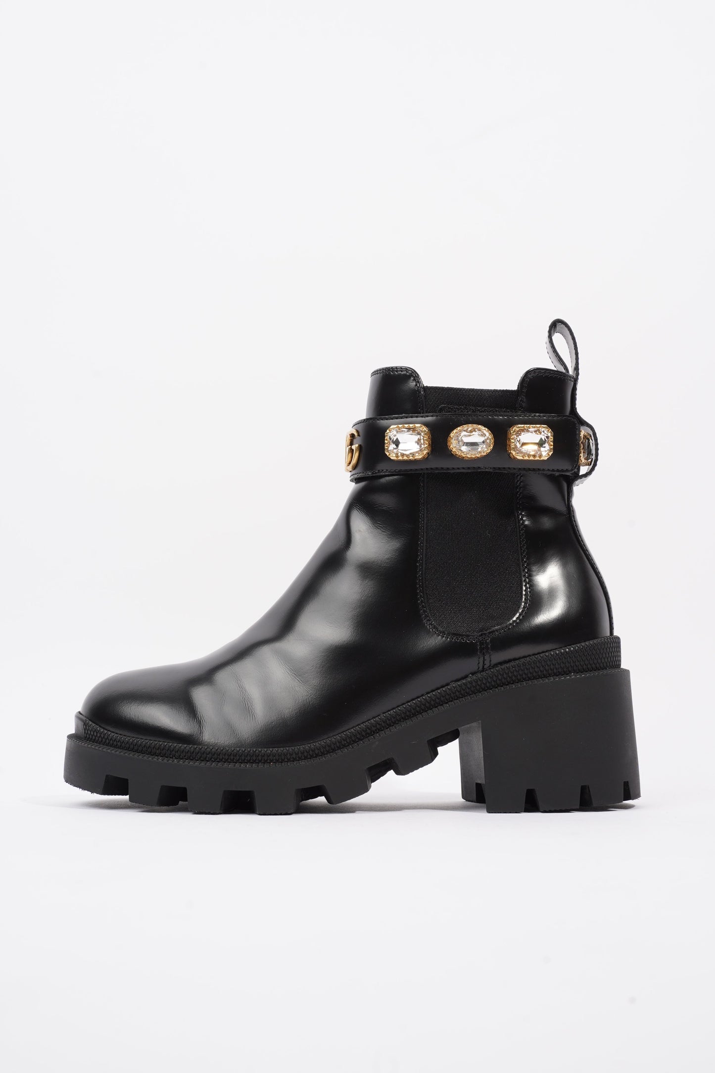 Gucci Ankle Boot Black Leather EU 37.5 UK 4.5