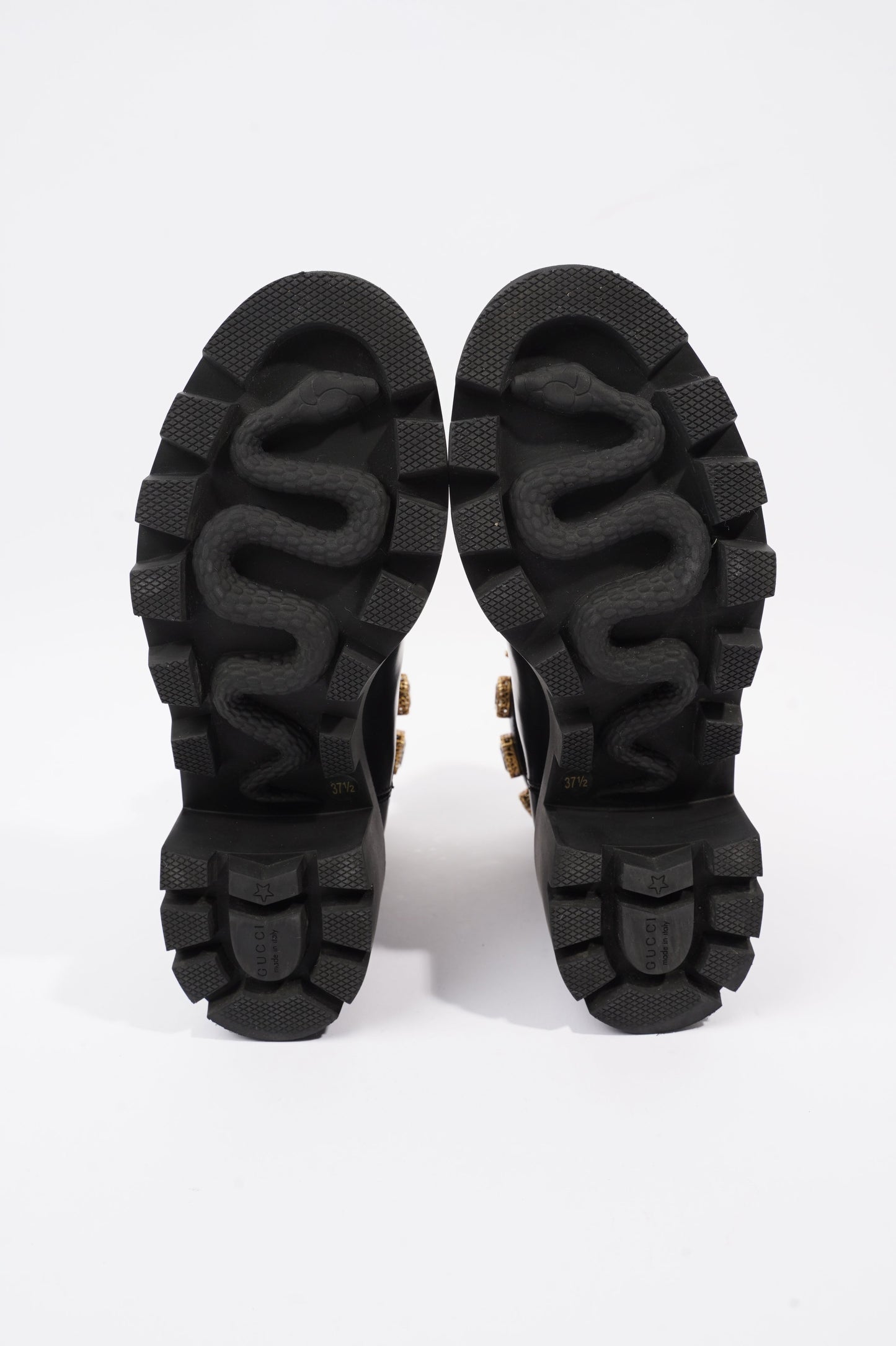 Gucci Ankle Boot Black Leather EU 37.5 UK 4.5
