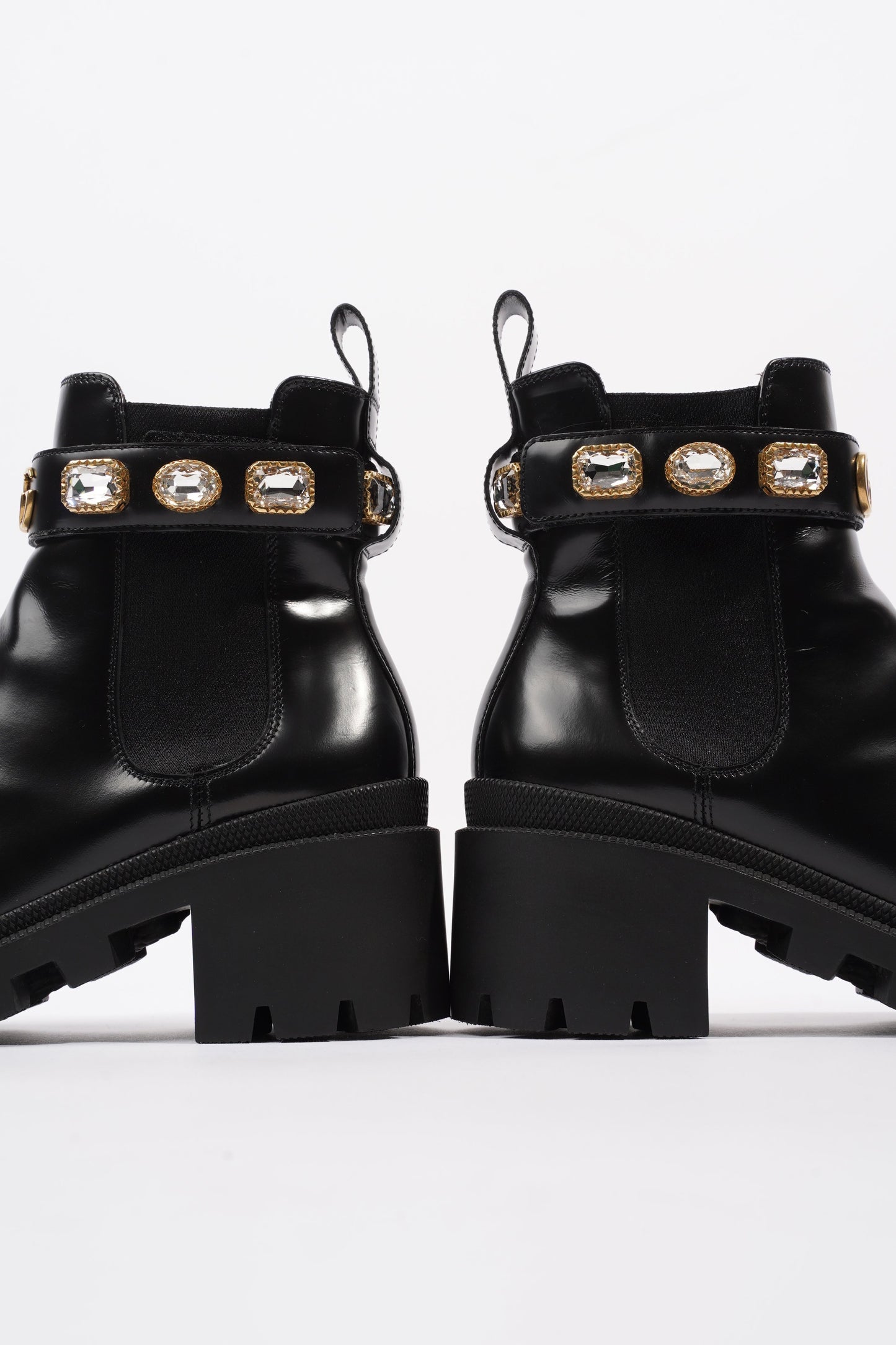 Gucci Ankle Boot Black Leather EU 37.5 UK 4.5