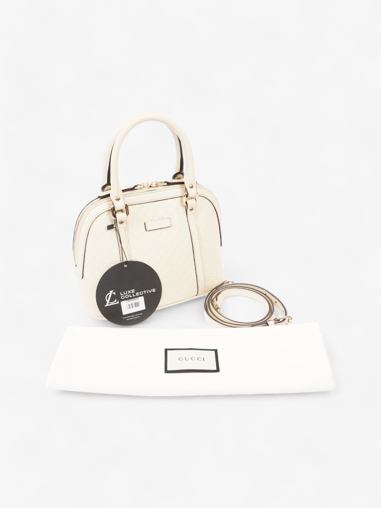 Gucci GG Dome White Guccissima Leather