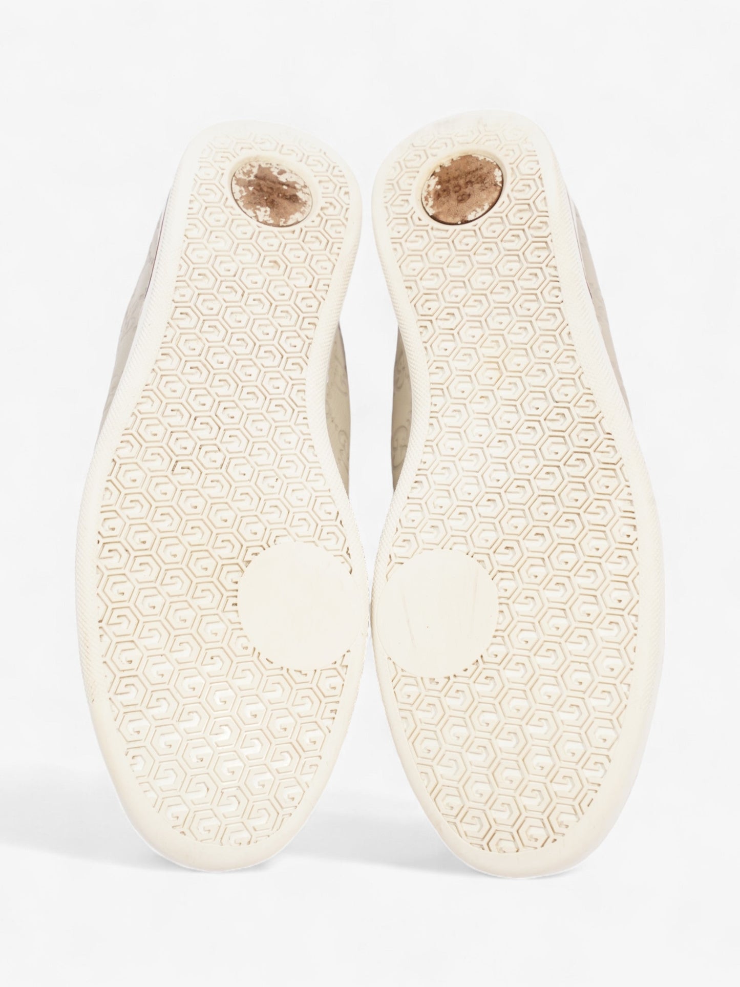 Gucci GG Embossed Ace Beige Embossed Leather EU 37 UK 4