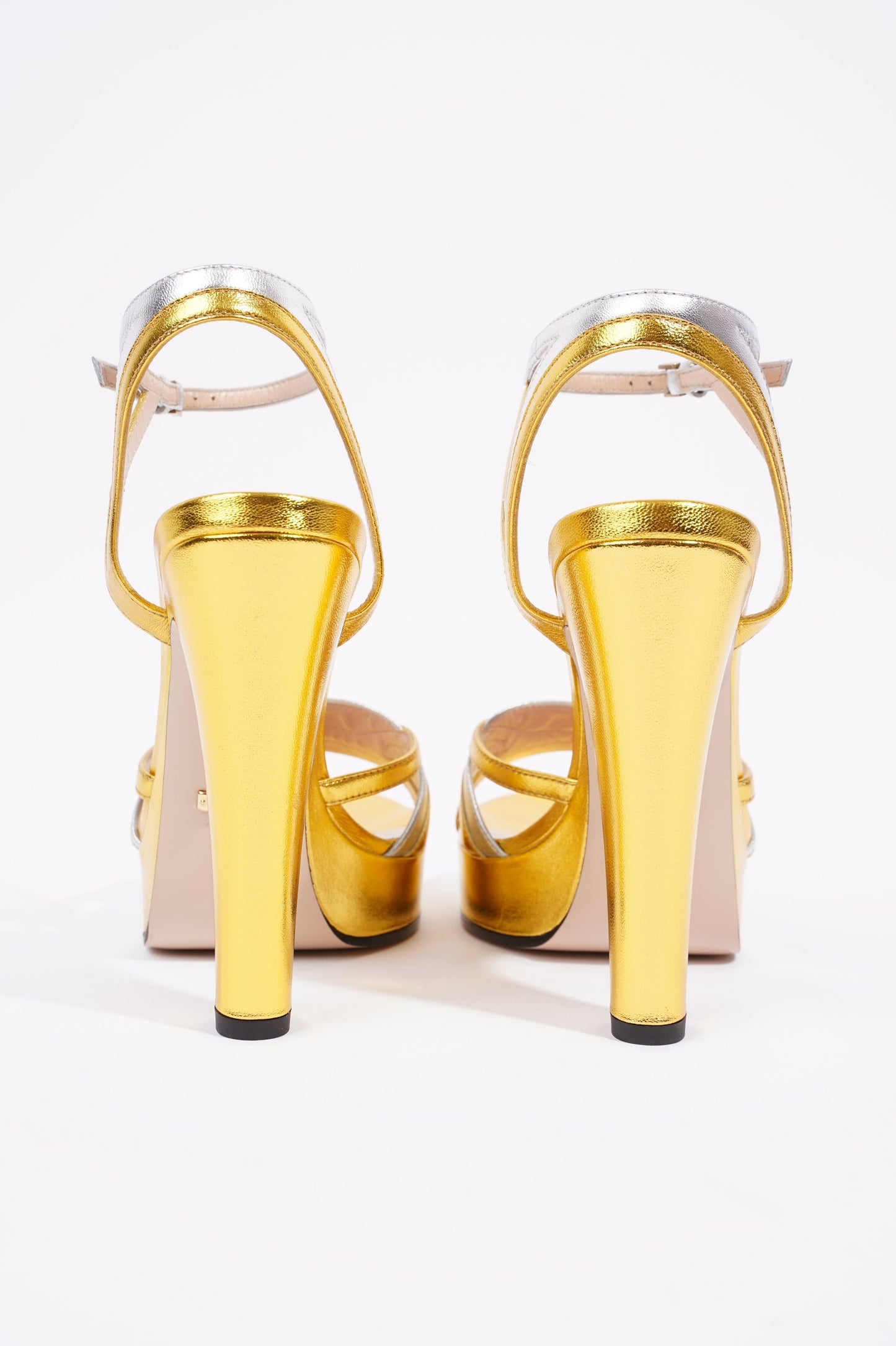 Gucci Alison Gold / Silver Leather EU 36.5 UK 3.5