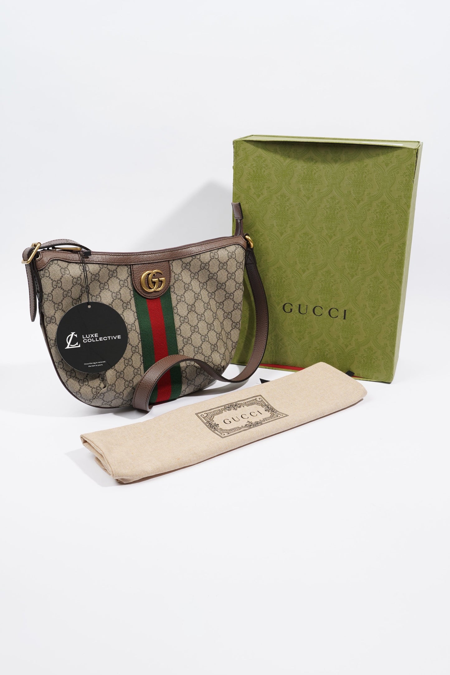 Gucci Ophidia GG Small Shoulder Bag Brown / Beige Coated Canvas Small