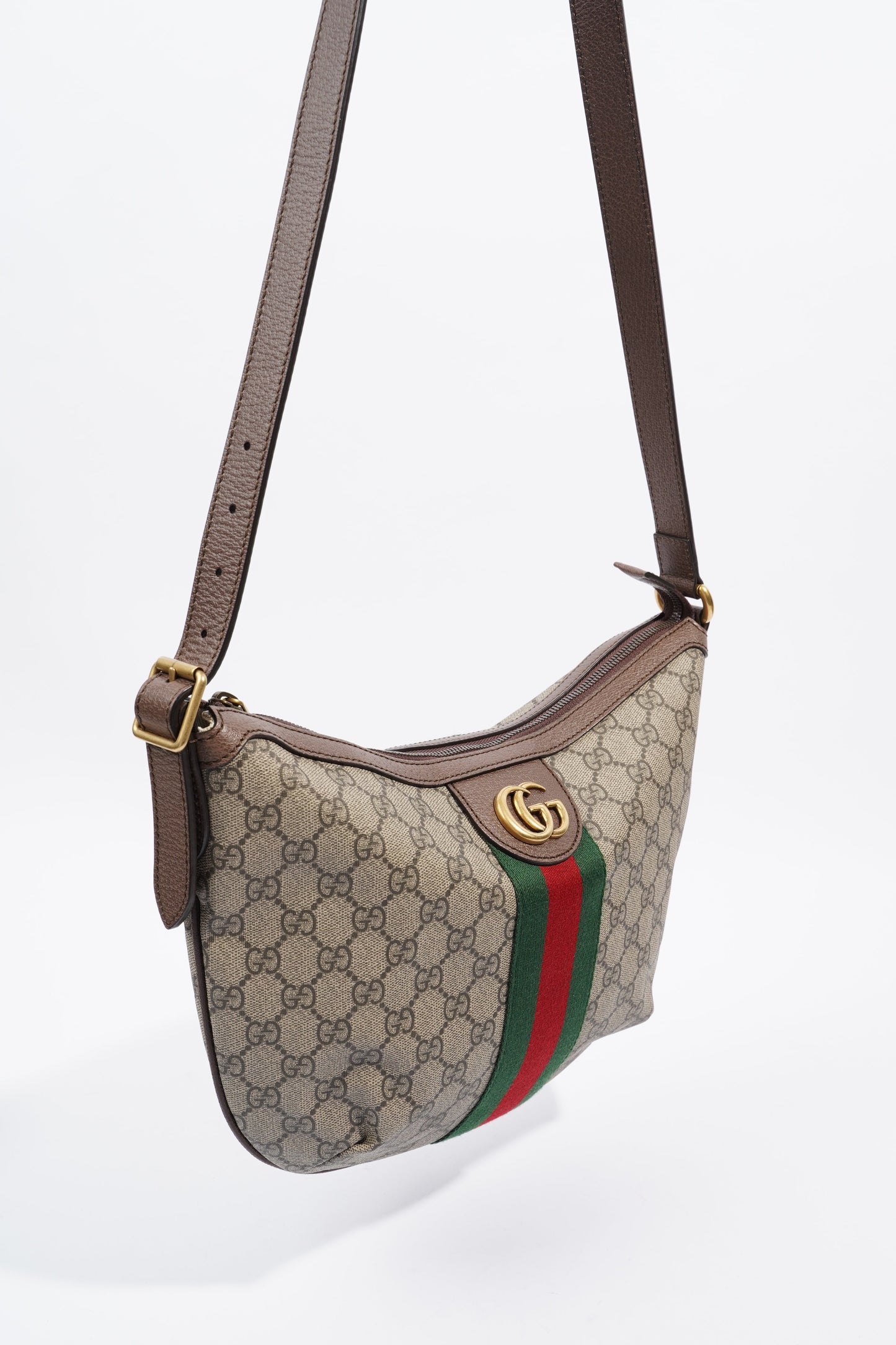 Gucci Ophidia GG Small Shoulder Bag Brown / Beige Coated Canvas Small