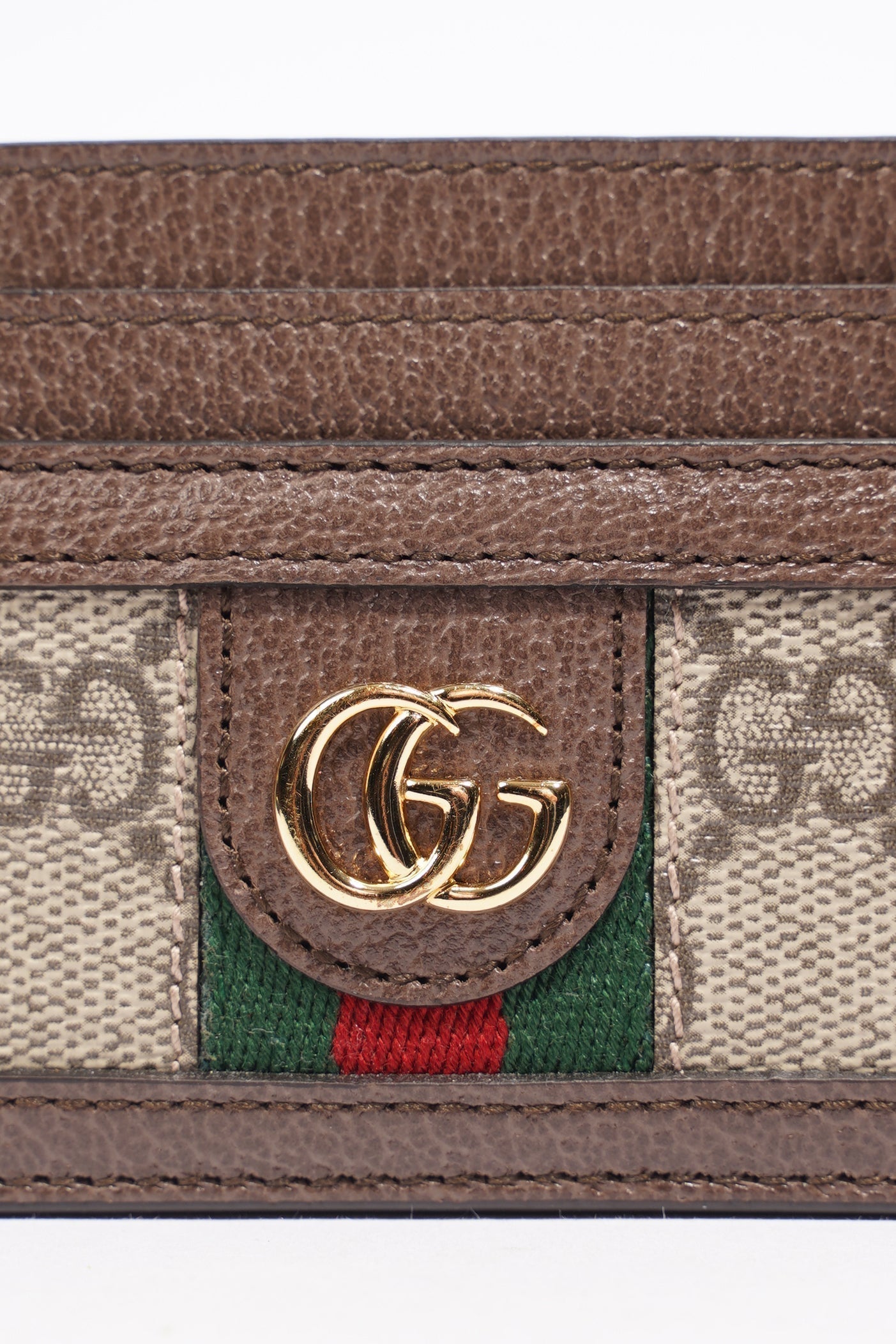 Gucci GG Ophidia Card Case Brown GG Supreme Leather