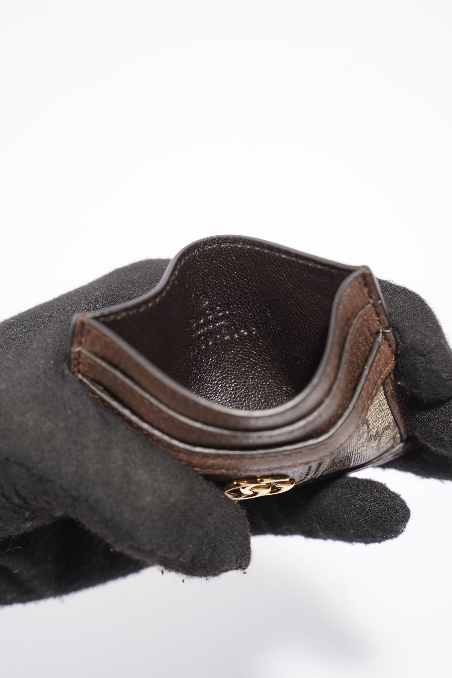 Gucci GG Ophidia Card Case Brown GG Supreme Leather