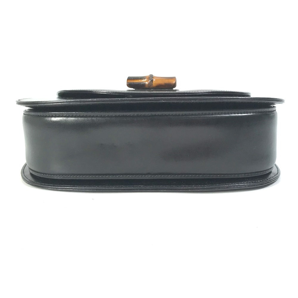 GUCCI Handbag 000 1951 Leather / Bamboo black turn lock old gucci Bamboo Women Used