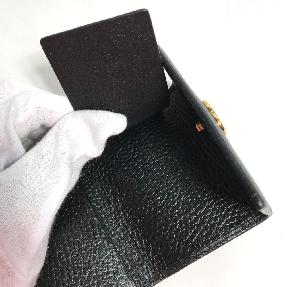 GUCCI Key case Key holder  456118 leather black GG Marmont six hooks Women Used