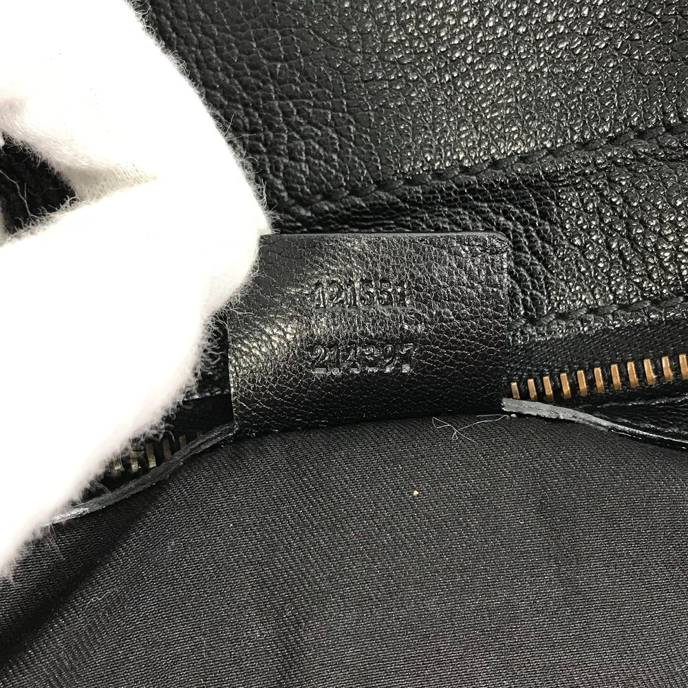 GUCCI Handbag 121551 leather black Interlocking G blondie studs Women Used