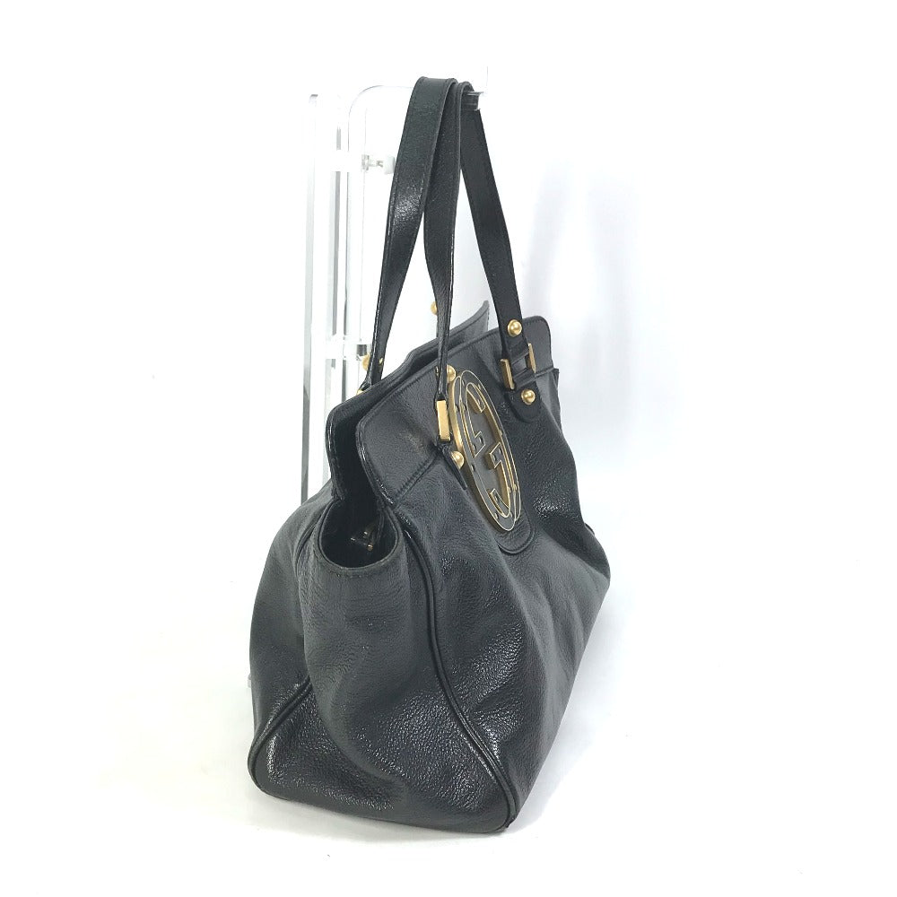 GUCCI Handbag 121551 leather black Interlocking G blondie studs Women Used