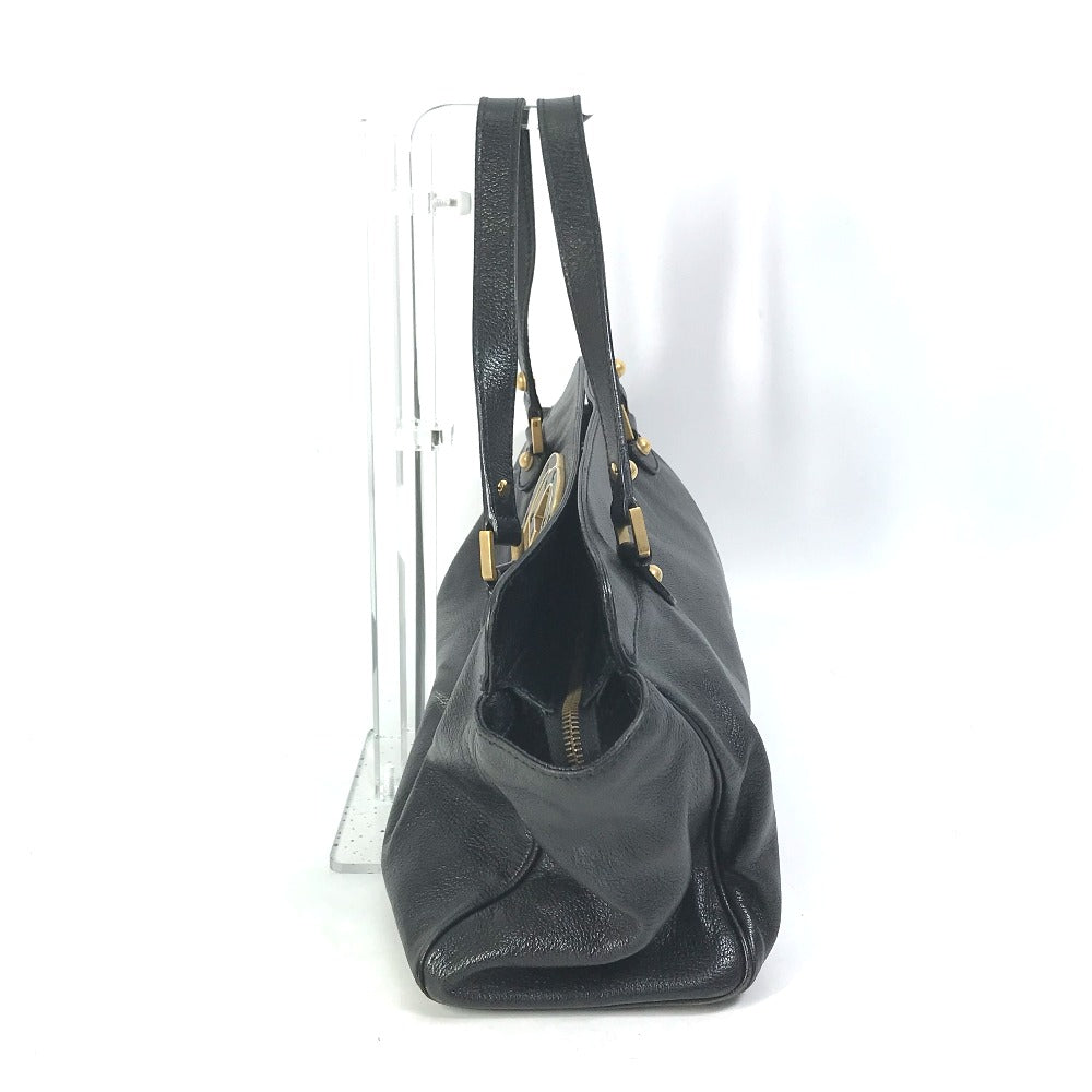 GUCCI Handbag 121551 leather black Interlocking G blondie studs Women Used