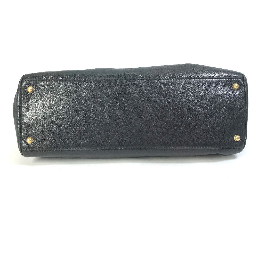 GUCCI Handbag 121551 leather black Interlocking G blondie studs Women Used