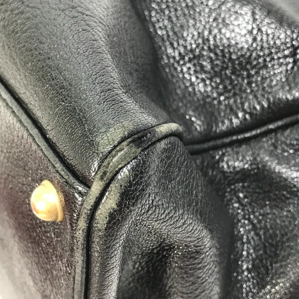 GUCCI Handbag 121551 leather black Interlocking G blondie studs Women Used