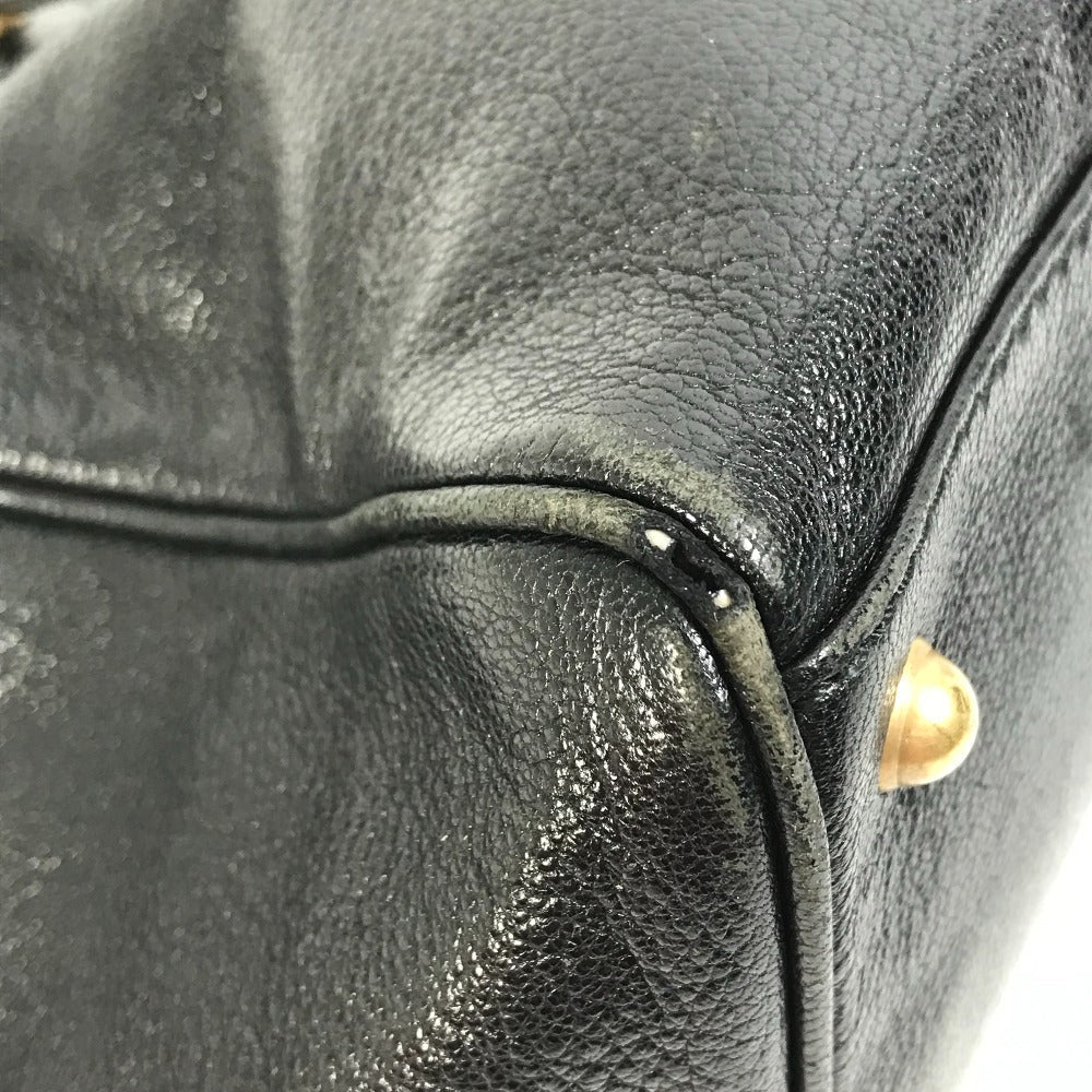 GUCCI Handbag 121551 leather black Interlocking G blondie studs Women Used