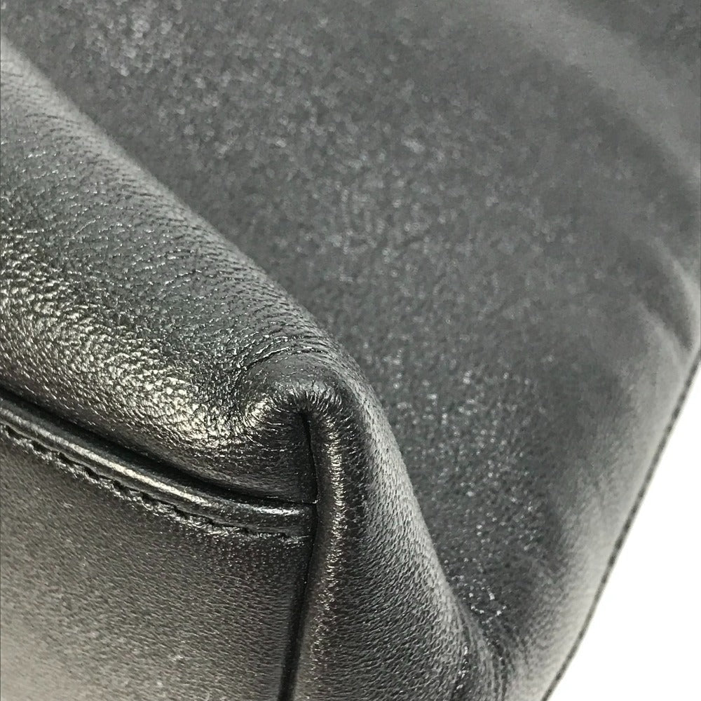 GUCCI Handbag 630595 leather black Tote Bag Interlocking G Women Used