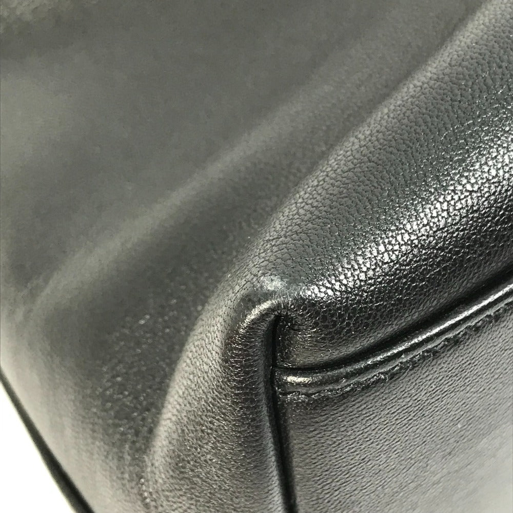 GUCCI Handbag 630595 leather black Tote Bag Interlocking G Women Used