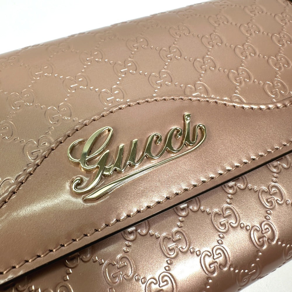 GUCCI Trifold wallet 294977 enamel pink GG Women Used