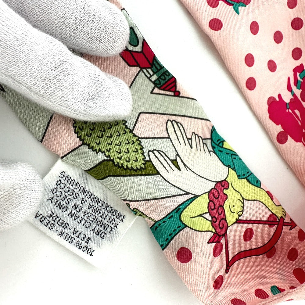 HERMES scarf silk pink Twilly Women Used
