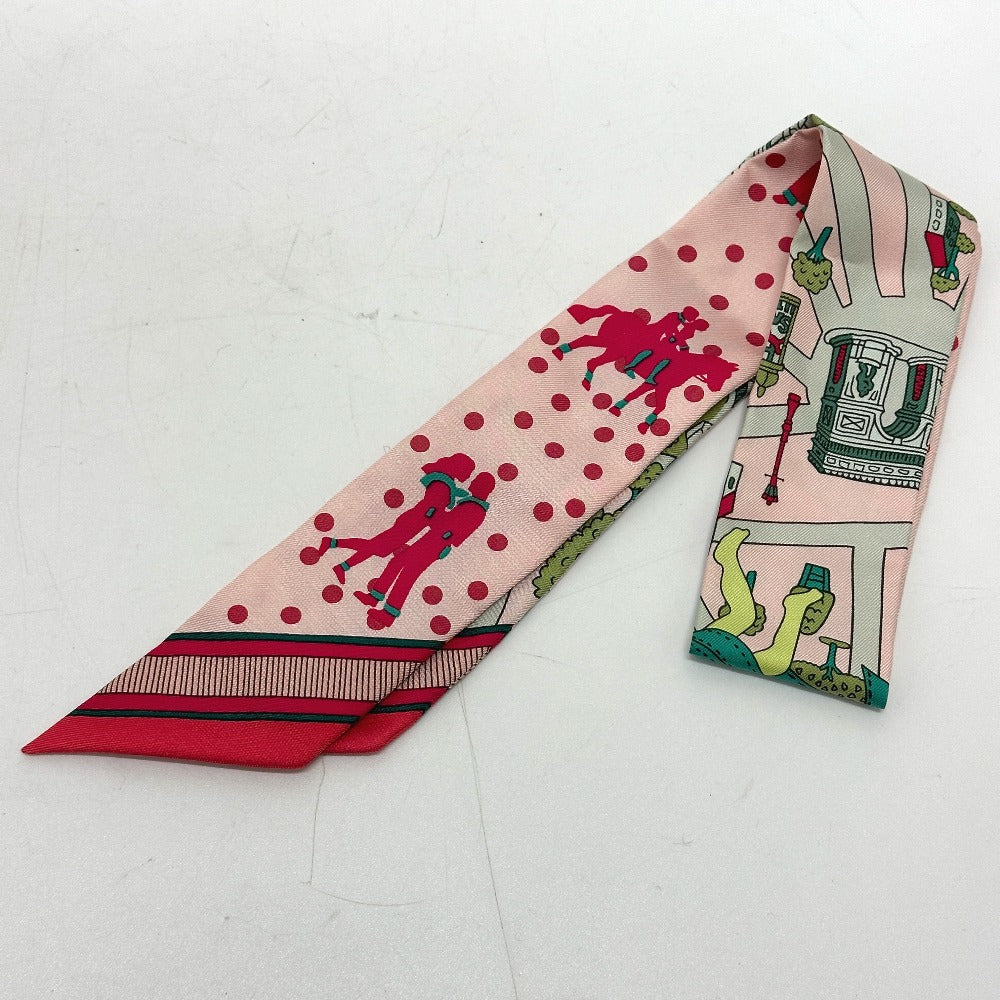 HERMES scarf silk pink Twilly Women Used