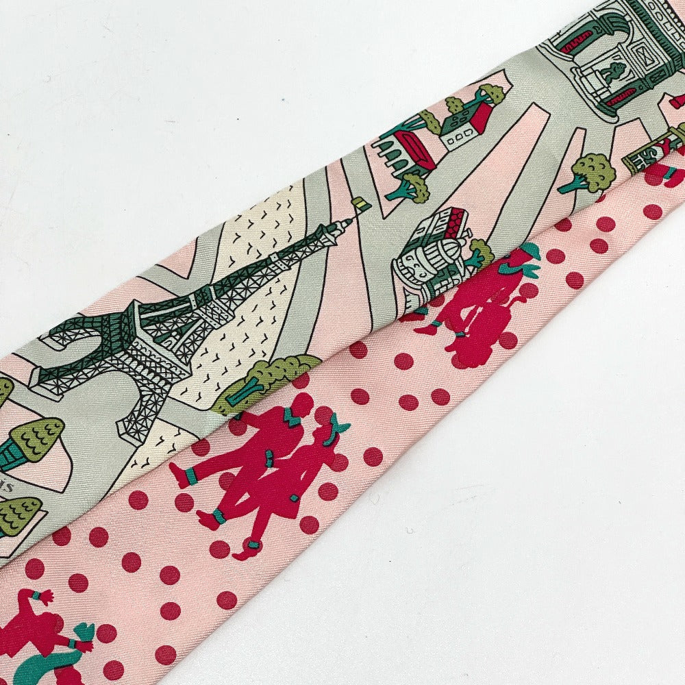 HERMES scarf silk pink Twilly Women Used