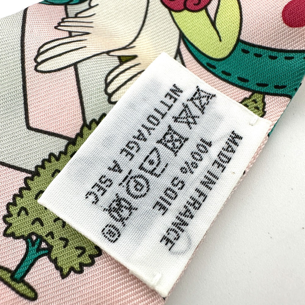 HERMES scarf silk pink Twilly Women Used