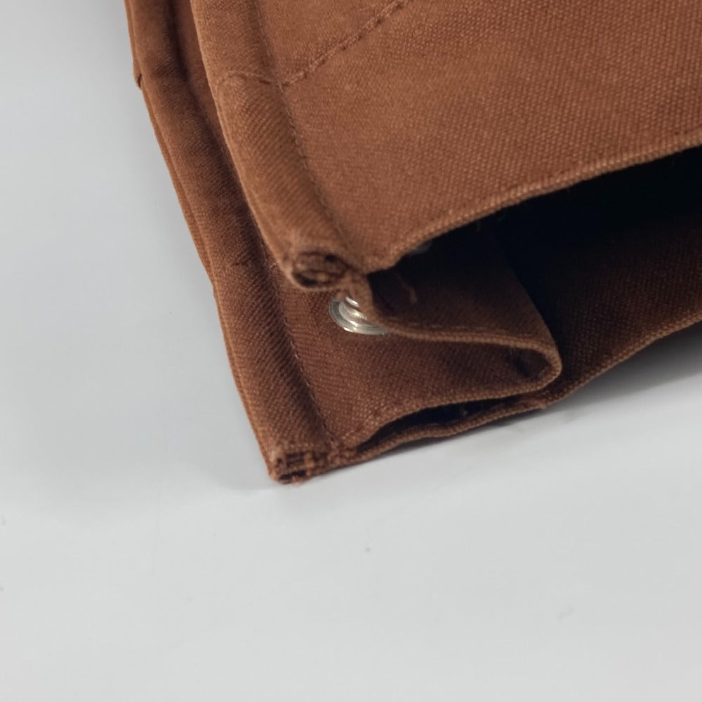HERMES Tote Bag canvas Brown Handbag Fool ToeTote MM