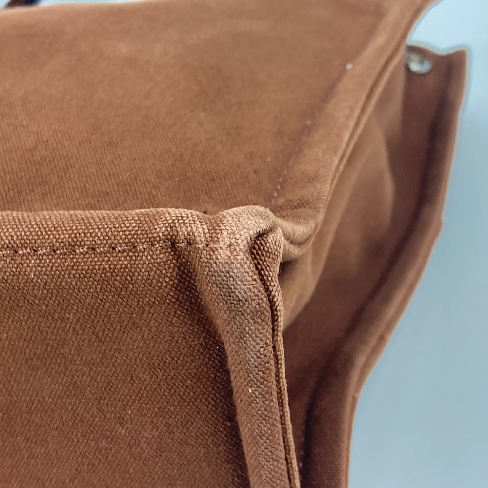 HERMES Tote Bag canvas Brown Handbag Fool ToeTote MM