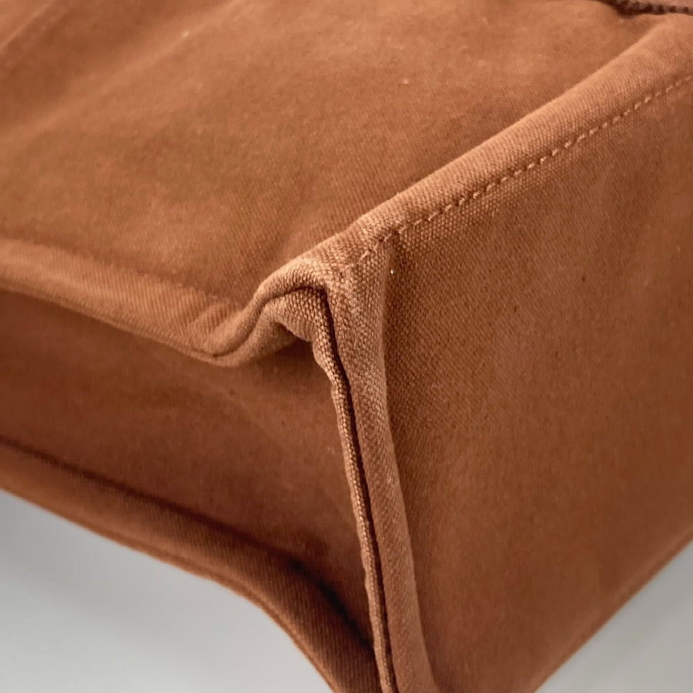 HERMES Tote Bag canvas Brown Handbag Fool ToeTote MM