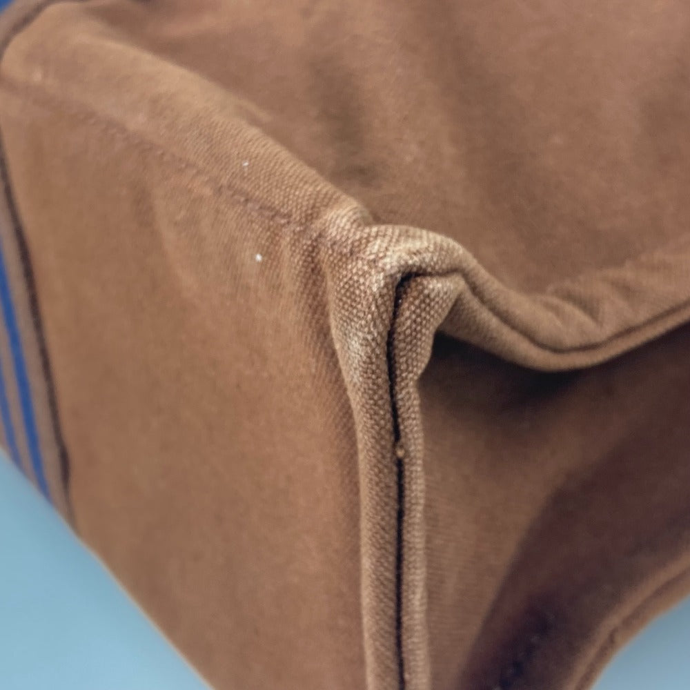 HERMES Tote Bag canvas Brown Handbag Fool ToeTote MM