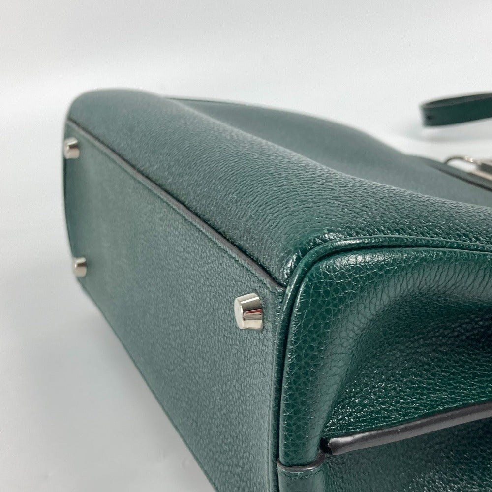 GUCCI Handbag 569712 leather green Zumi Small GG Women Secondhand