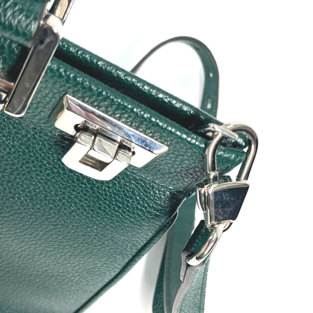 GUCCI Handbag 569712 leather green Zumi Small GG Women Secondhand