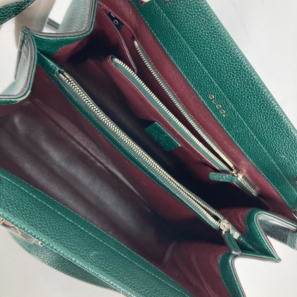 GUCCI Handbag 569712 leather green Zumi Small GG Women Secondhand