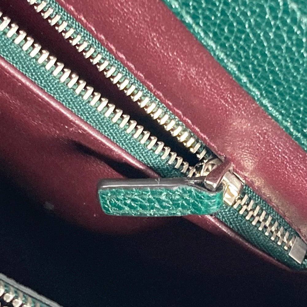 GUCCI Handbag 569712 leather green Zumi Small GG Women Secondhand